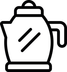 Retro kettle icon outline vector. Electric teapot. Vintage steam