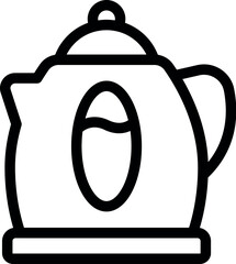 Hot kettle icon outline vector. Water pot. Boiler sea