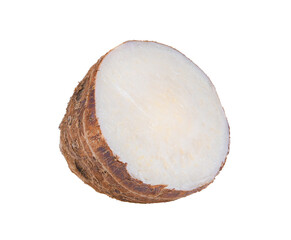 taro root isolated on transparent png