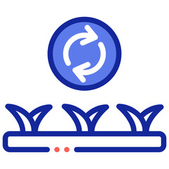 Vertical garden made of recycled materials icon