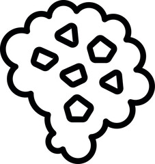 Big microplastics pollution icon outline vector. Ground food. Diagram sea