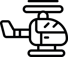 Radio control modern helicopter icon outline vector. Robot toy. Rc play