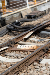 Naklejka premium 電車の線路