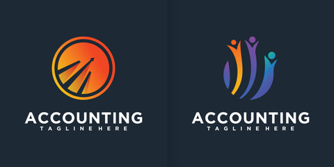 collection of creative Financial Chart Logo Design vector Templates