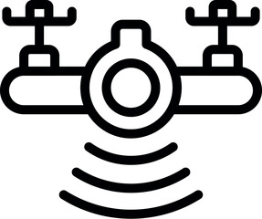 Radio drone icon outline vector. Toy control. Car plane