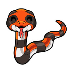 Fototapeta premium Cute cape coral snake cartoon
