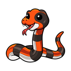 Naklejka premium Cute cape coral snake cartoon