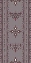 African Ikat paisley embroidery. Ikat print tribal cross Geometric Traditional ethnic oriental design for the background. Folk, Indian, Scandinavian, Gypsy, saree Borneo Fabric border Ikkat