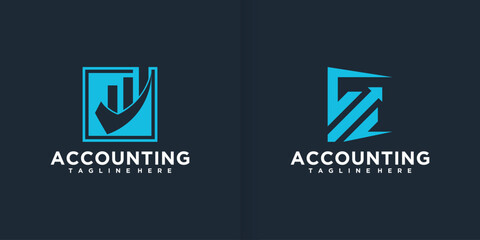 Financial professional logo template vector bundle collection for company or agency