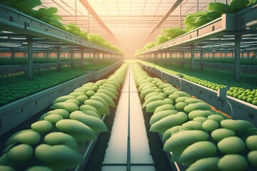 hydroponic farming created using AI Generative Technology