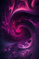 Abstract Swirling Wallpaper in Magenta and Violet Hues. Generative AI