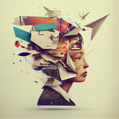 Journey of the Mind: A Thought Processing Collage, Creative Collage of Mind and Thought Process