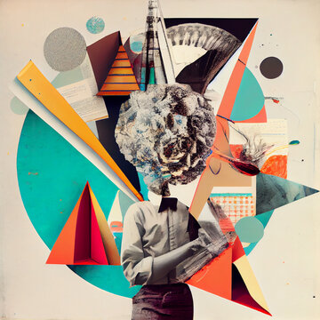 Journey of the Mind: A Thought Processing Collage, Creative Collage of Mind and Thought Process