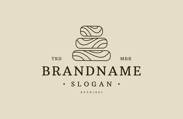 Wood Trunk logo icon. Line, Logo of tree outline and filled vector sign. Symbol, logo illustration.