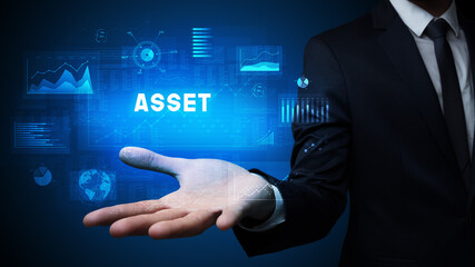 Hand of Businessman holding motivational message