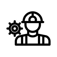 worker icon or logo isolated sign symbol vector illustration - high quality black style vector icons
