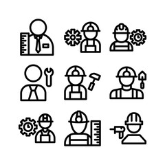 worker icon or logo isolated sign symbol vector illustration - high quality black style vector icons
