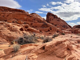 Overton, Nevada January 23, 2023  Views of the unique rock formations and colors at Valley of Fire State Park