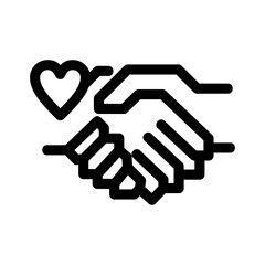 holding hands icon or logo isolated sign symbol vector illustration - high quality black style vector icons
