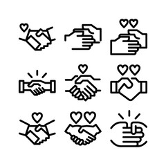holding hands icon or logo isolated sign symbol vector illustration - high quality black style vector icons
