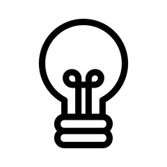 light bulb icon or logo isolated sign symbol vector illustration - high quality black style vector icons
