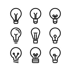 light bulb icon or logo isolated sign symbol vector illustration - high quality black style vector icons
