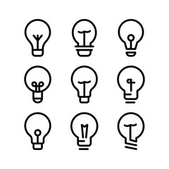 light bulb icon or logo isolated sign symbol vector illustration - high quality black style vector icons
