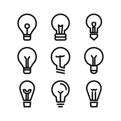 light bulb icon or logo isolated sign symbol vector illustration - high quality black style vector icons
