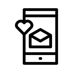 love message icon or logo isolated sign symbol vector illustration - high quality black style vector icons
