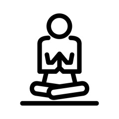Fototapeta premium meditation icon or logo isolated sign symbol vector illustration - high quality black style vector icons 