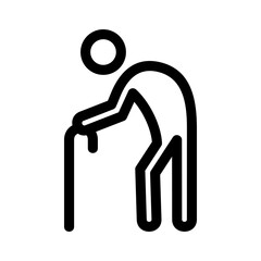 old man citizen icon or logo isolated sign symbol vector illustration - high quality black style vector icons
