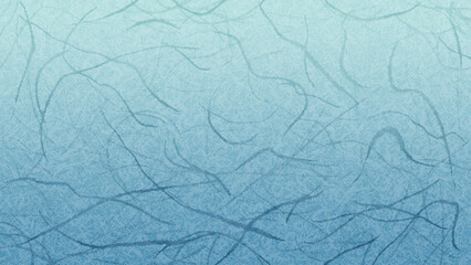 太い繊維の入った和紙風の背景・テクスチャー素材　8K UHDサイズ　冬のグラデーション　明るい白めな水色／暗い渋めの青B