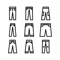 pants icon or logo isolated sign symbol vector illustration - high quality black style vector icons
