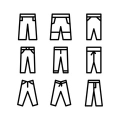 pants icon or logo isolated sign symbol vector illustration - high quality black style vector icons
