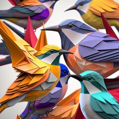 Origami birds