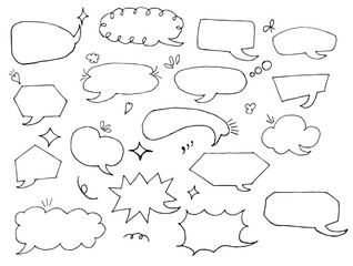 doodle message bubbles