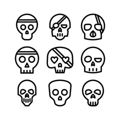 skull icon or logo isolated sign symbol vector illustration - high quality black style vector icons
