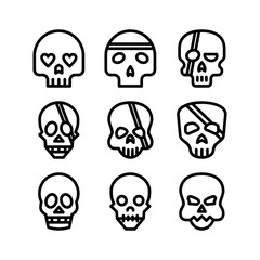 skull icon or logo isolated sign symbol vector illustration - high quality black style vector icons
