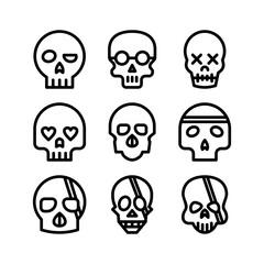 skull icon or logo isolated sign symbol vector illustration - high quality black style vector icons
