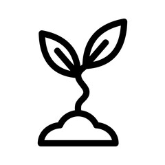sprout icon or logo isolated sign symbol vector illustration - high quality black style vector icons
