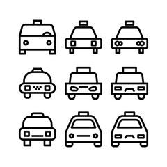 taxi icon or logo isolated sign symbol vector illustration - high quality black style vector icons
