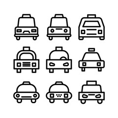taxi icon or logo isolated sign symbol vector illustration - high quality black style vector icons
