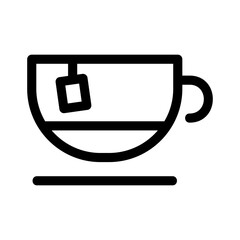 tea cup icon or logo isolated sign symbol vector illustration - high quality black style vector icons
