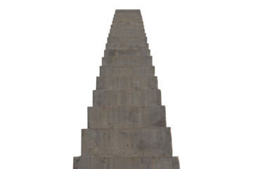 Concrete stairway isolated on white background