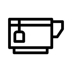 Obraz premium tea cup icon or logo isolated sign symbol vector illustration - high quality black style vector icons 