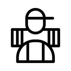 traveler icon or logo isolated sign symbol vector illustration - high quality black style vector icons
