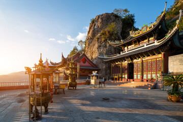 Chinese Buddhist Taoist Ancient Architecture Street View