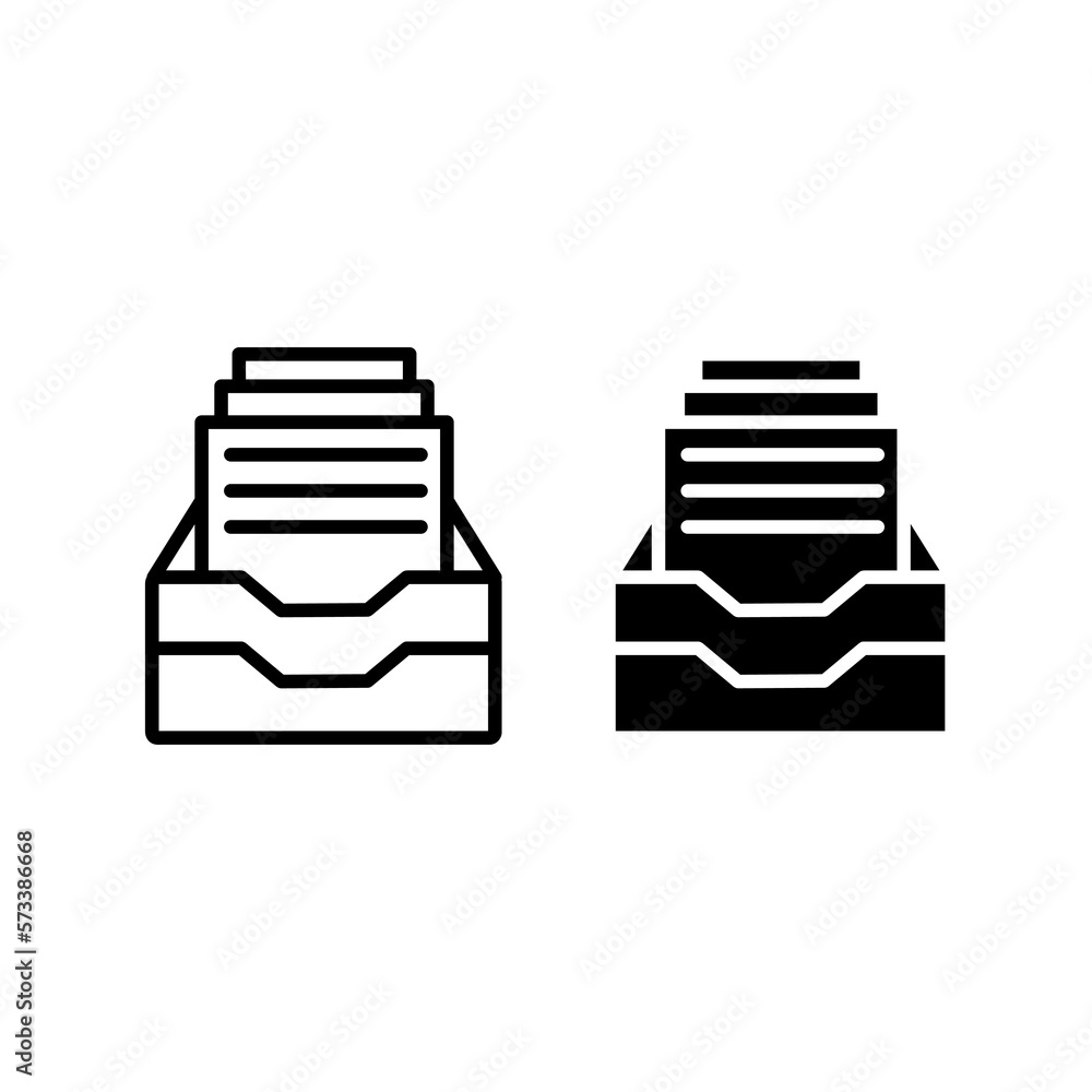 Poster archive storage icon vector design template illustration on white background..eps