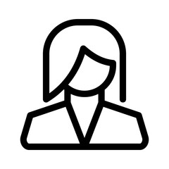 business lady icon or logo isolated sign symbol vector illustration - high quality black style vector icons

