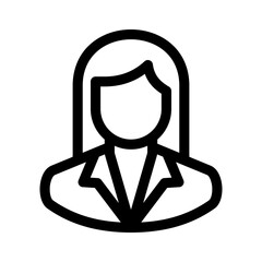 business lady icon or logo isolated sign symbol vector illustration - high quality black style vector icons
